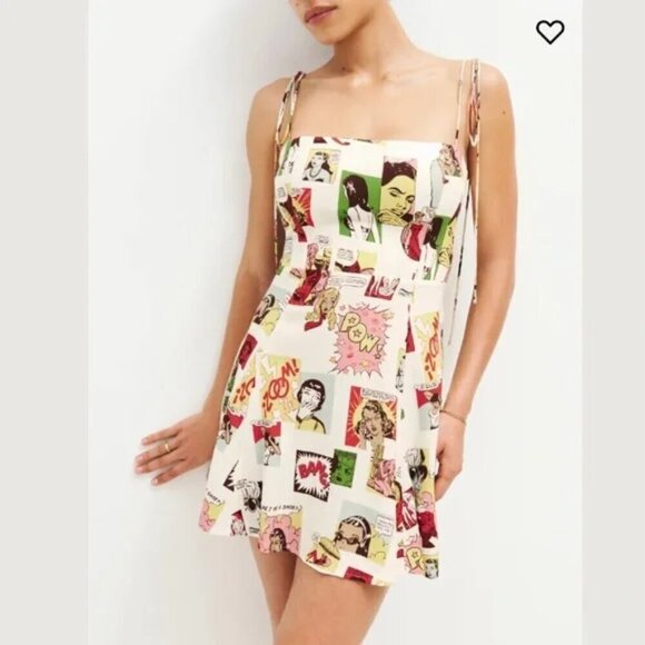 Reformation Presley Dress in Comic Book size 8 NWT - Picture 4 of 11